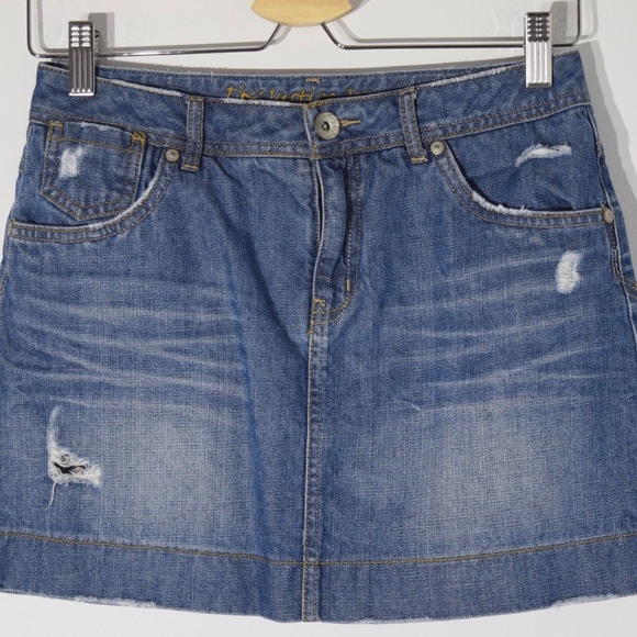 justice denim skirt